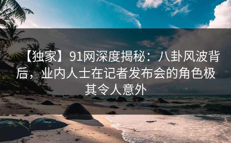 【独家】91网深度揭秘：八卦风波背后，业内人士在记者发布会的角色极其令人意外